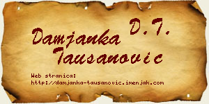 Damjanka Taušanović vizit kartica